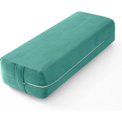 Rectangular Yoga Bolster Pillow 27"x10"x5.5" – Soft Suede Cover Firm Support Meditation Cushion for Yoga, Restorative & Prenatal Practice