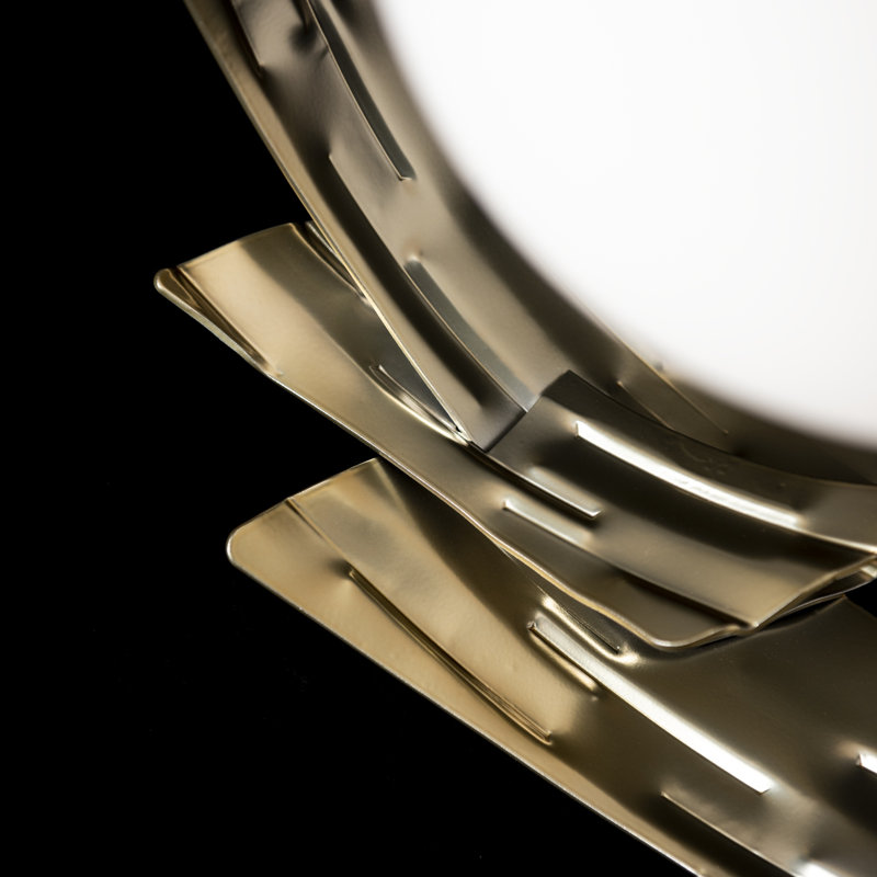 Crest Table Lamp, Modern Brass