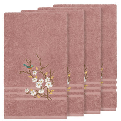 Ensemble de serviettes de bain en coton turc 4 pièces Spring Time