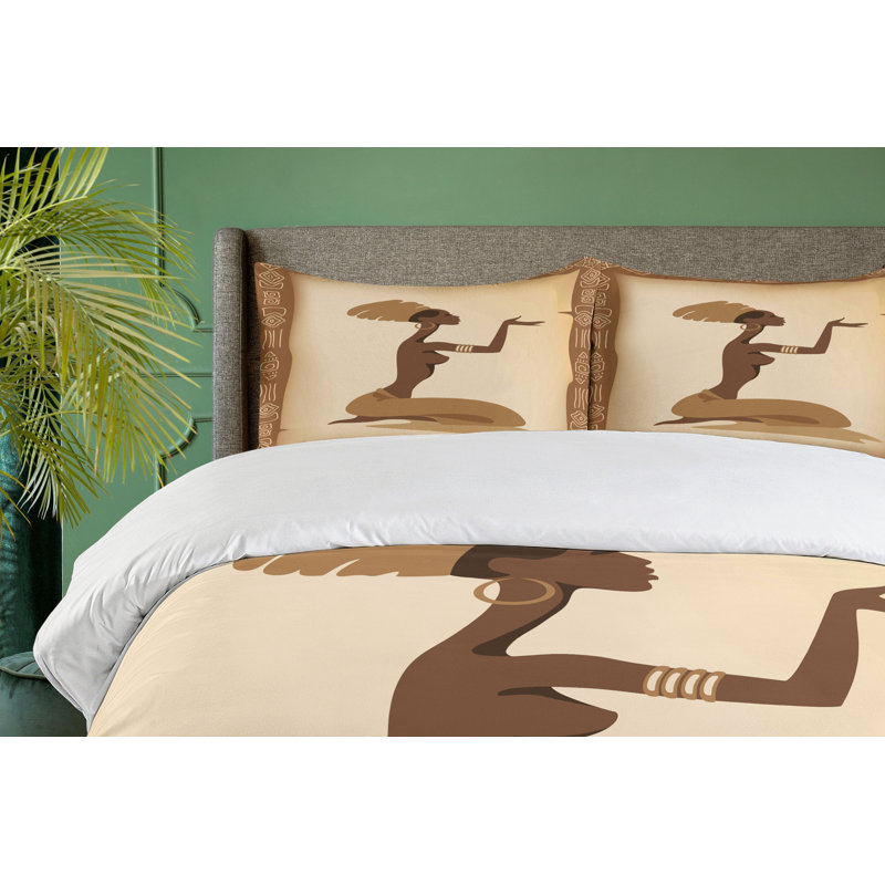 African Modern & Contemporary Polyester Duvet Cover, King