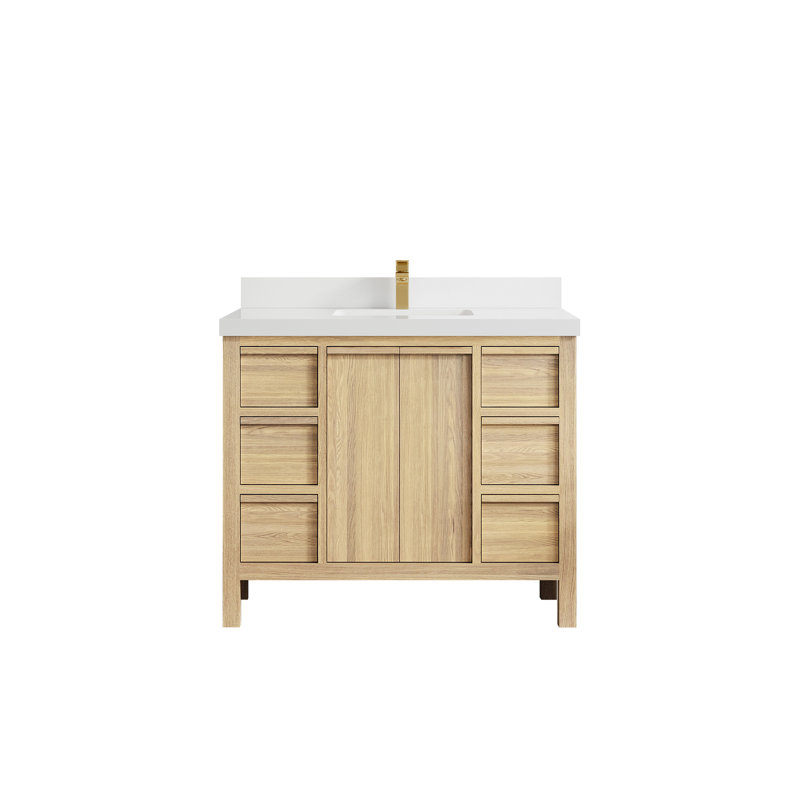 Chêne Elizabeth X P 22 po Meuble-lavabo simple en D, Palissandro
