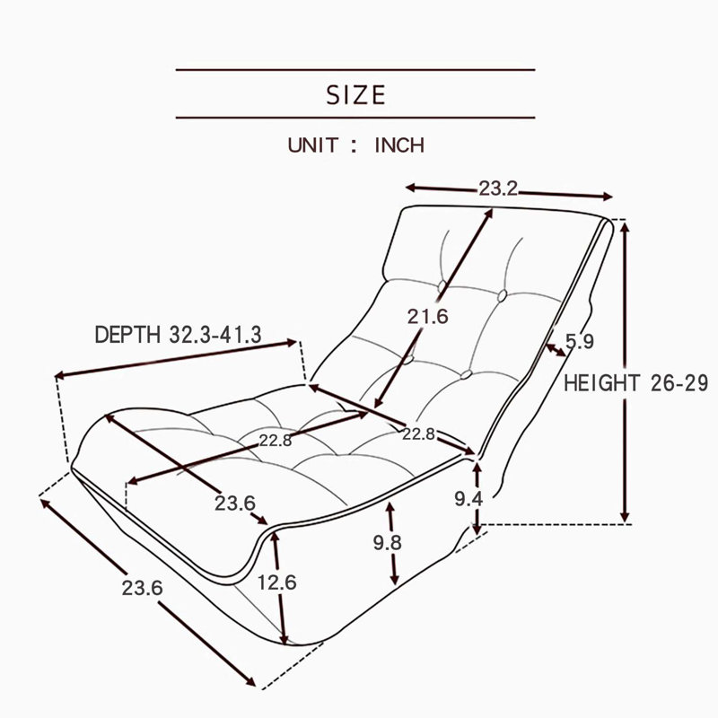 Modern Single Sofa, 100% Linen Blue