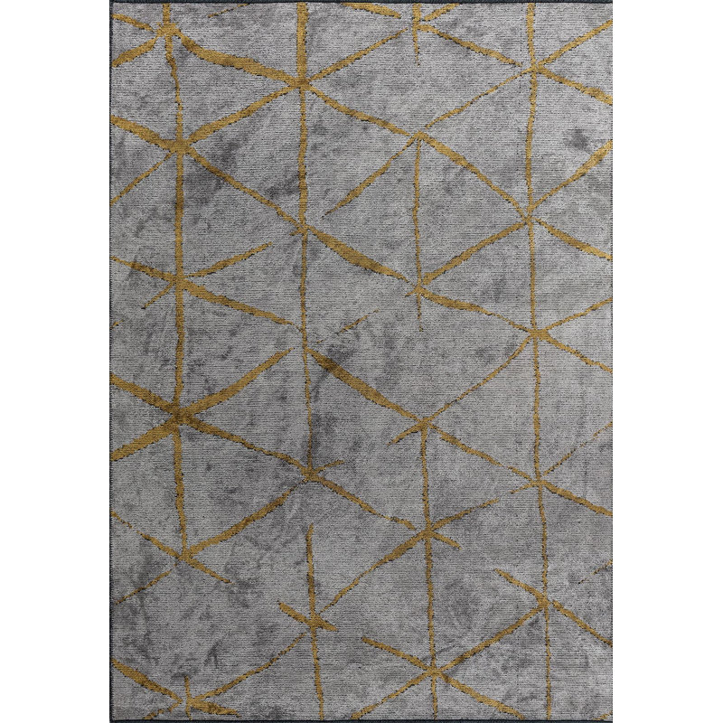 Contemporain grand diamant abstrait, Rectangle 7 pi 10 po x 11 pi 2 po