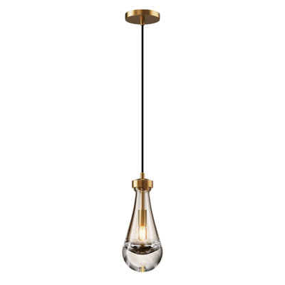 Antonetta Raindrop Shape Thick Glass Modern Pendant