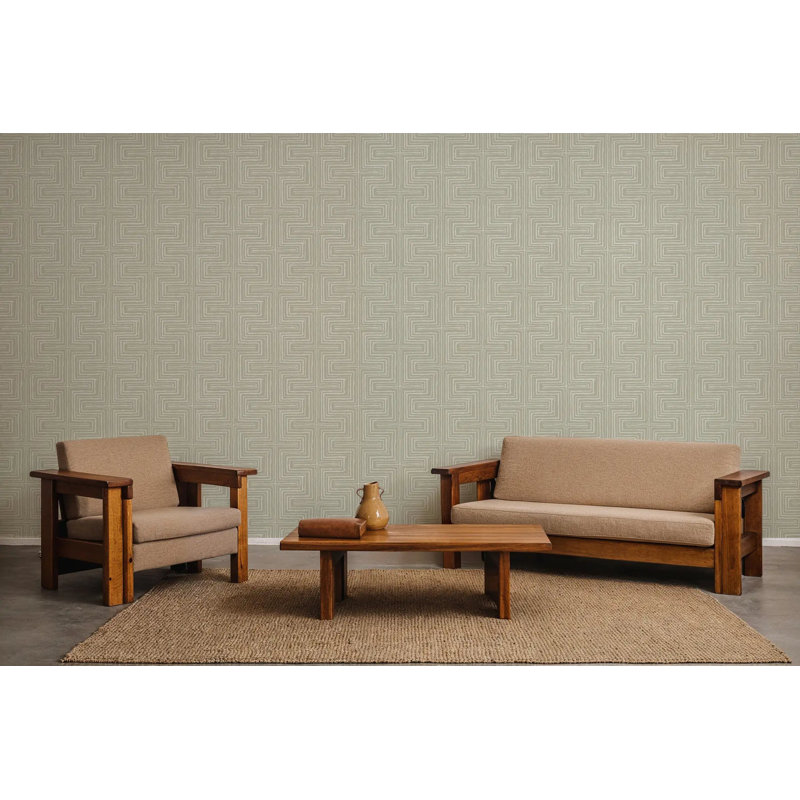 Cornered - Wallpaper, Pale Green, Premium Paper, Non-Pasted