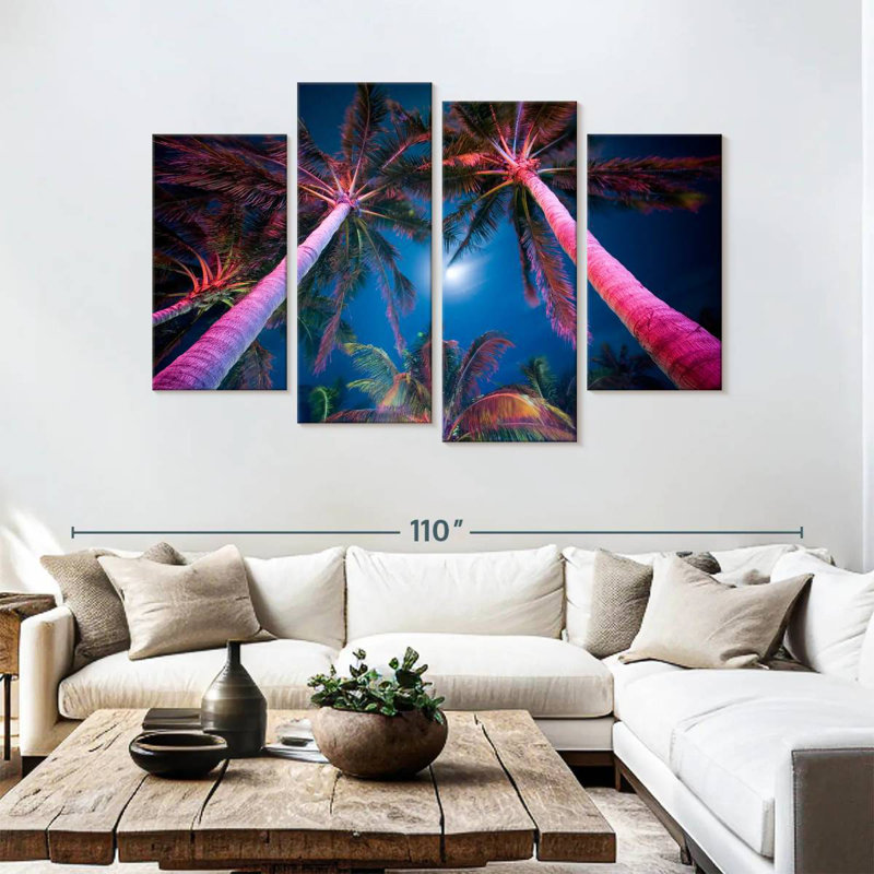 Harnek Neon Beach Palms, 54" H x 84" W