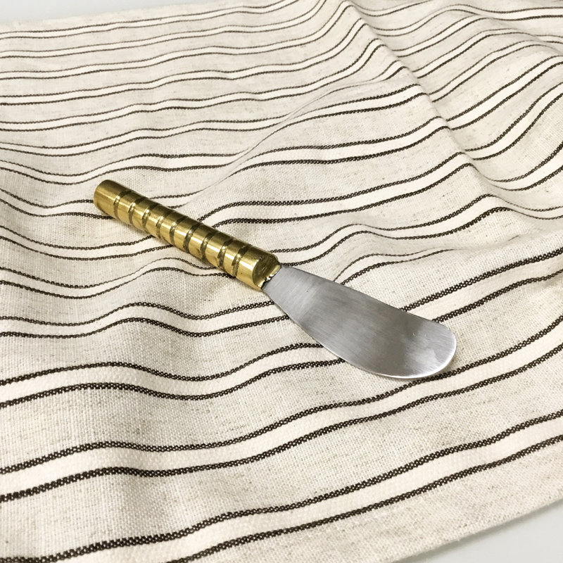 Kaelyb Aluminum Wood Stainless Steel Butter Knife Flatware
