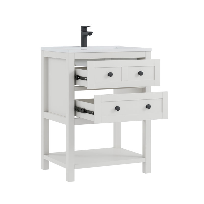 Meuble-lavabo simple Wilce Meltiva, 24", Blanc