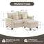 Canapé d'angle modulaire en forme de L avec pouf-979700299