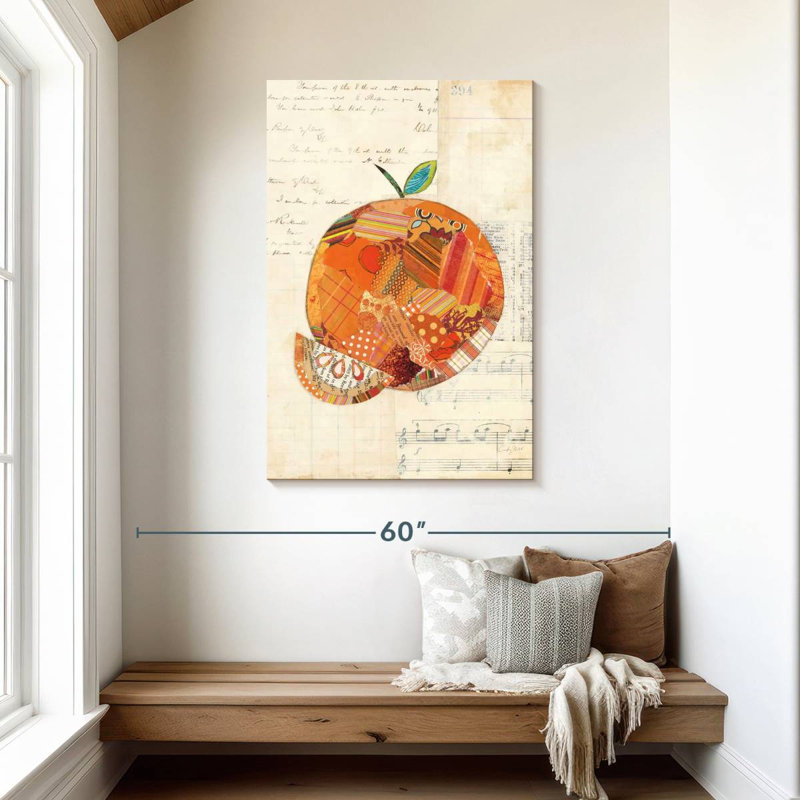 Yarlin Orange Patterns, 45" H x 30" W
