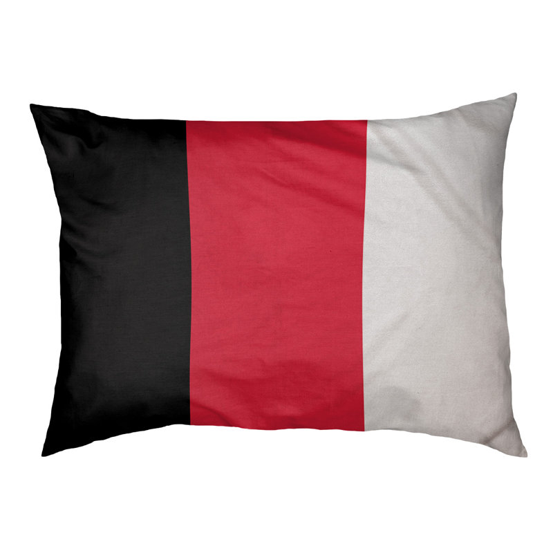 Coussin pour chien Denver, Moyen (H 6,5 po x l 40 po x P 30 po), Rouge / blanc / noir