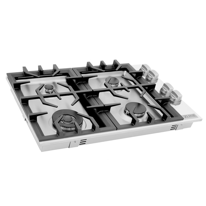ZLINE 30 in. Gas Cooktop with 4 Burners, Stainless Steel