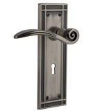 Mission Plate Privacy (Bed & Bath) with Decorative Keyhole and Swan Lever