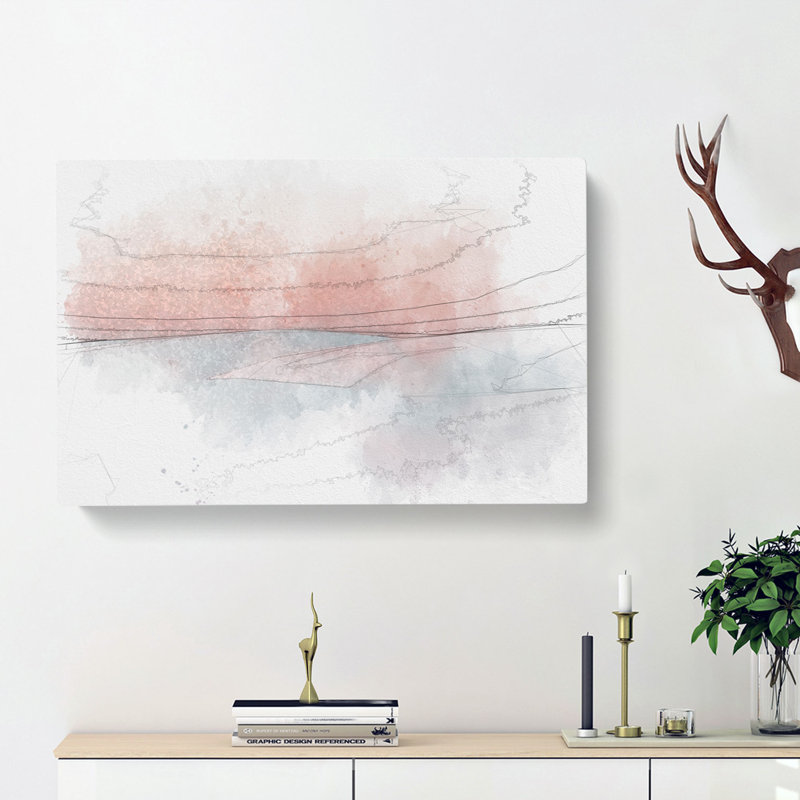 Pink Desert - Wrapped Canvas, 60cm H x 91cm W x 3cm D