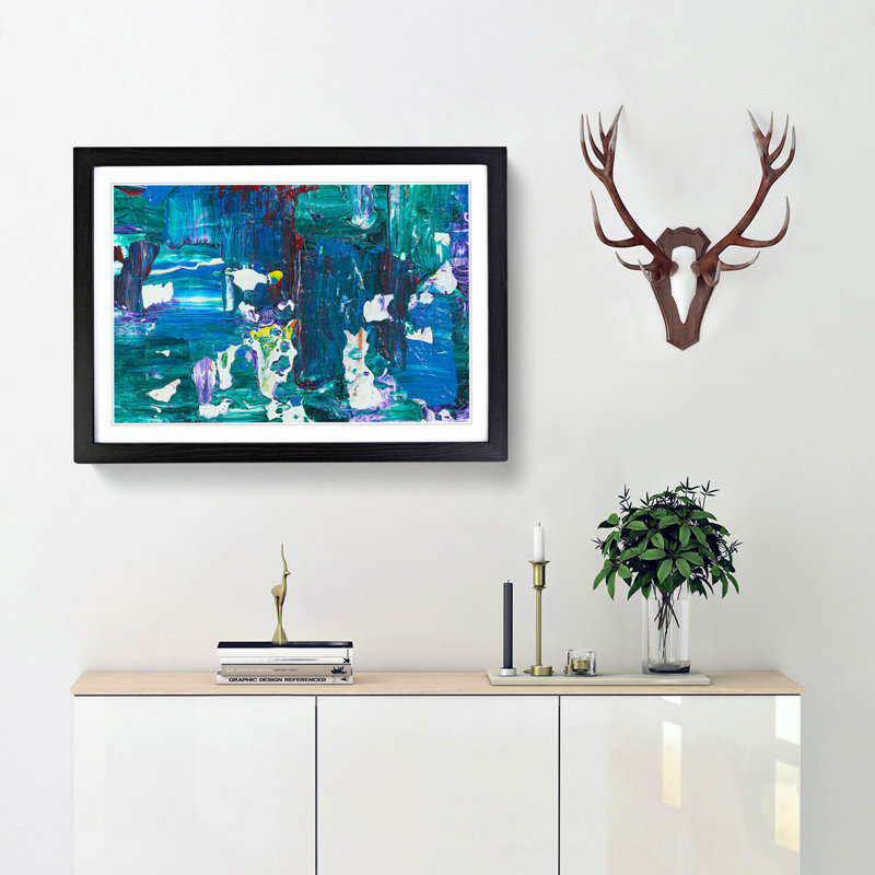 Abstract Vol.397 by S.Johnson - Framed Print, 36cm H x 48cm W x 2cm D, Black Framed