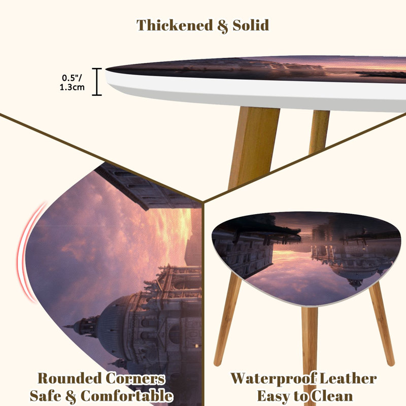 Ensemble de 2 tables basses gigognes Triangle