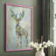 Fantastic Florals Deer, reproduction encadrée complète - bois massif-777865352-777865361