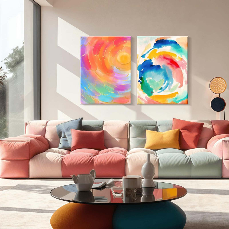 2 Piece Wrapped Canvas Wall Art