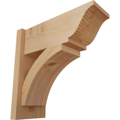 7 1/2"W x 18"D x 18"H Thorton Smooth Traditional Outlooker, Douglas Fir