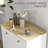 Modern Kitchen Storage Cabinet with Solid Wood Countertop, 2 Drawers, Doors, and Adjustable Shelf for Versatile Use-116121020