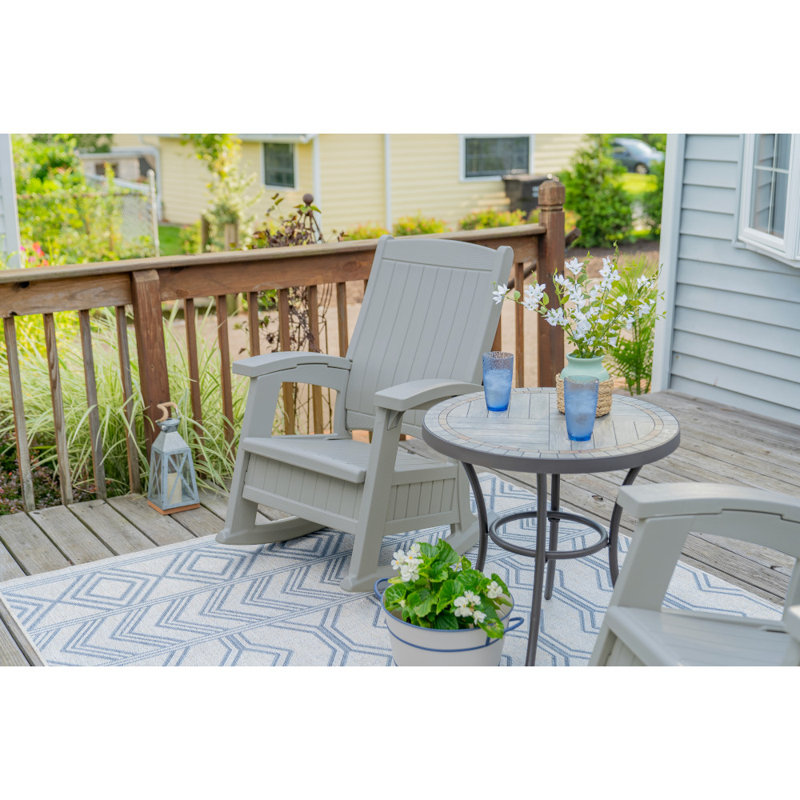 Chaise Bercante Suncast Ice Cube White Plastic Adirondack Chair