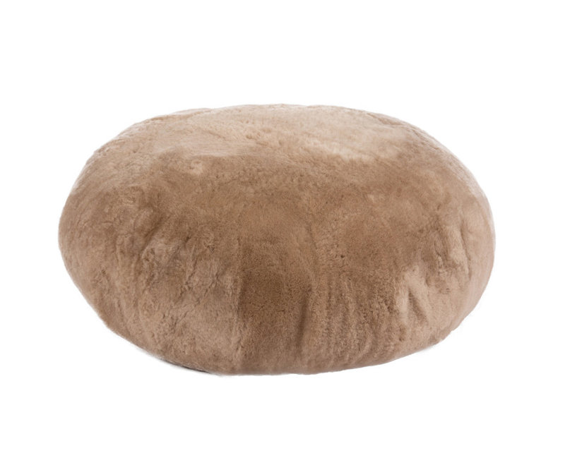  Repose-pieds Furniture Shearling Round Nappa, Nappa