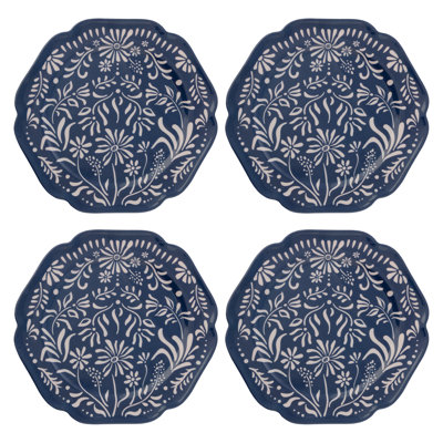 MELAMINE DINNER PLATES S/4  MYKONOS (F24)