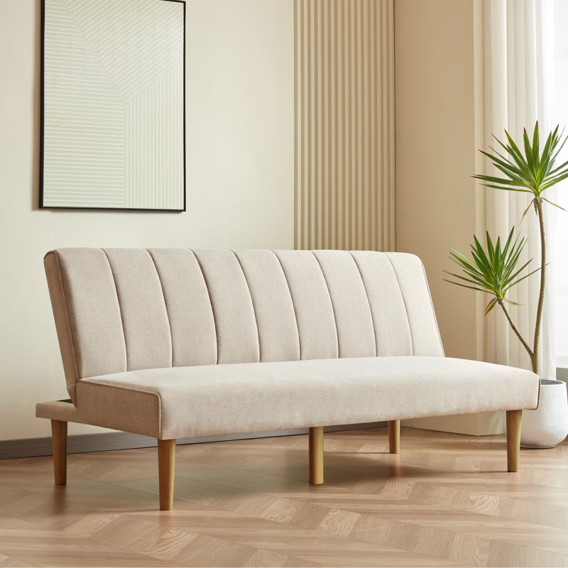 Canapé-lit convertible 66 po Bergen, Beige tissé