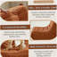 Chaise d'appoint luxueuse luxueuse en microfibre orange capitonnée