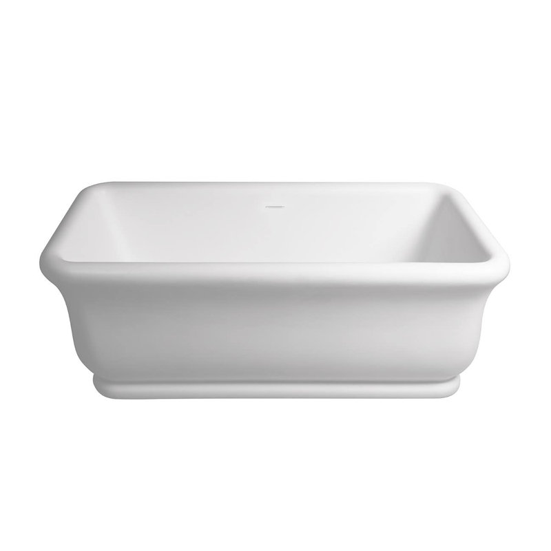 71'' x 31.50'' Soaking Solid Surface Bathtub, Matte White