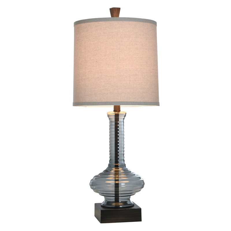 Lampe de table bleue opaque 31 po Laila