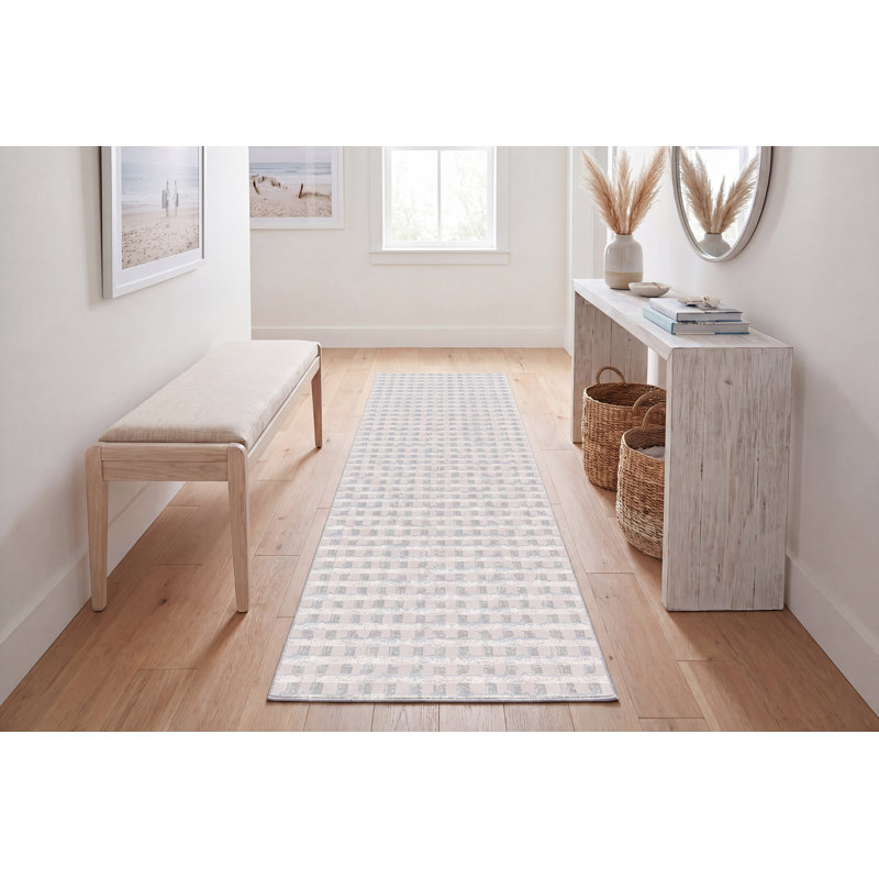 Gadberry 17543-190 Ivoire / gris, Tapis de couloir 2 pi 2 po x 7 pi