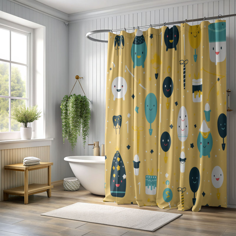 Rideau de douche Celebration Joy - Premium, H 74 po x l 71 po
