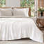 1 PC Twin Blanket, Micro- herringbone White