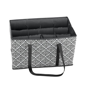 12 Pair Foldable Shoe Organizer Tote Holds