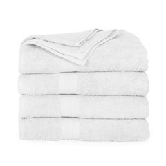 AQUA Pack of 6 Large Bath Towels 100% Cotton 27x55 Highly Absorbent Soft