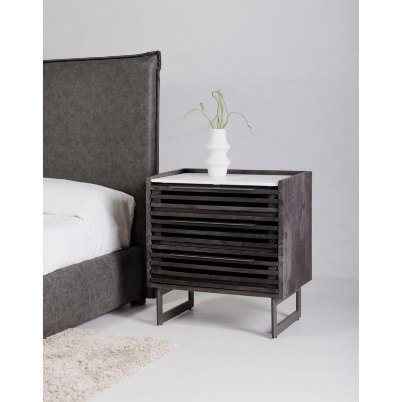 Timothy Upholstered Low Profile Platform Bed, King, Wheat Basketweave, 54