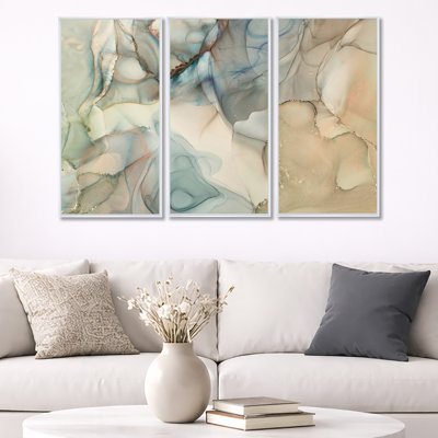 3 pièces, cadre flottant, impression sur toile