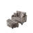 51'' Chenille Upholstered Two-seater Sofa, Ottoman With Storage-859373461