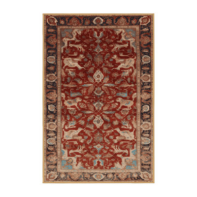 Machine Washable Persian Brown Area Rug