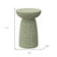 Table de bout ronde 18 po en bois massif gris