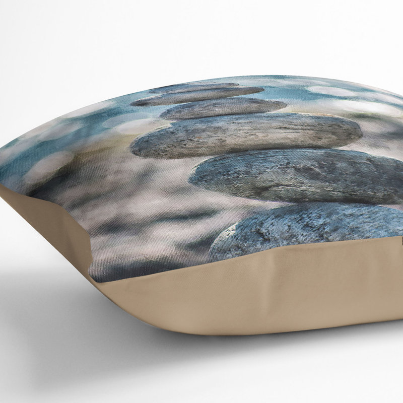 Square Cushion, 40cm H x 40cm W x 15cm D, Stone
