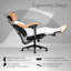 Chaise de bureau ergonomique à dossier divisé avec appui-tête 2d réglable et accoudoirs 4d-862973480