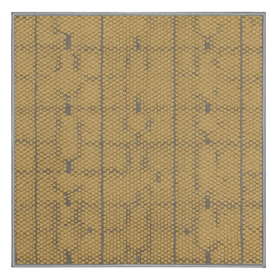 Tapis brun treillis lavable à la machine
