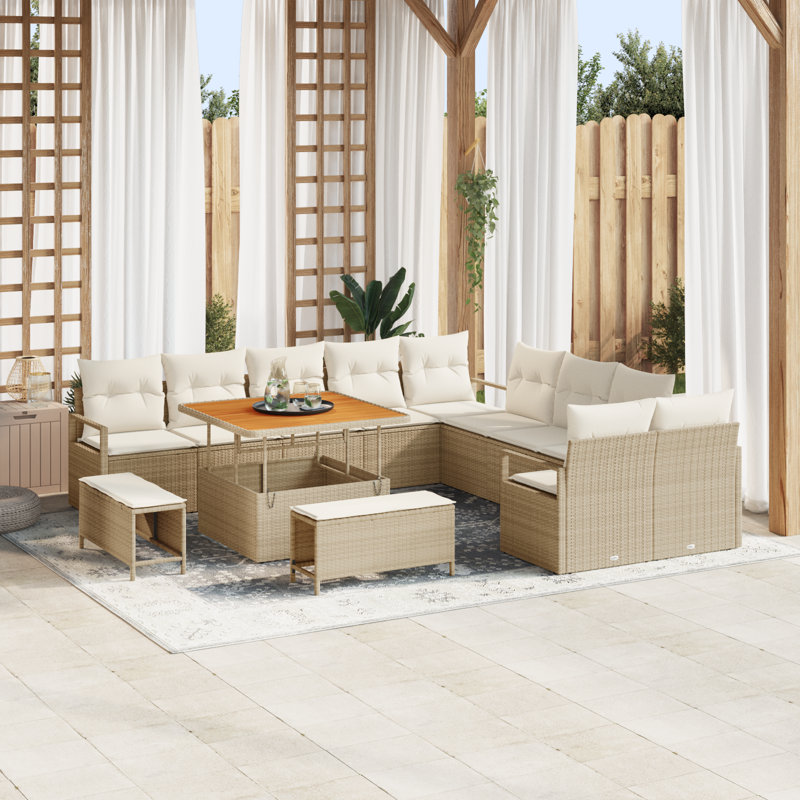 120cm Wide Patio Sofa with Cushions