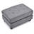 Sleek Contemporary Black Ottoman-543829427