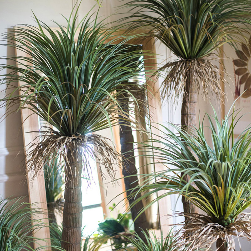 Faux Palm Tree in Pot, 43.3" H x 27.5" W x 10" D