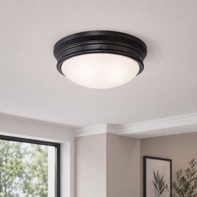 Burtundy Glass Flush Mount