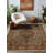 Malika Collection Digital Print Cotton-Polyester Brown Oriental Rug-983576513
