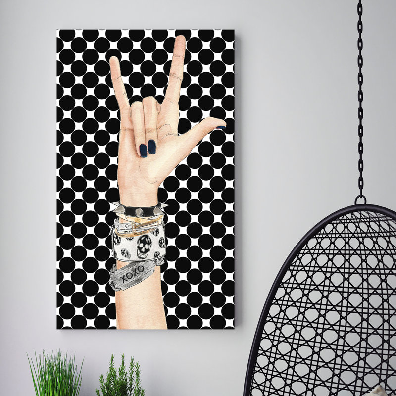 «Xoxo», reproduction sur toile, H 48 po x l 28 po x P 1,5 po, Toile tendue